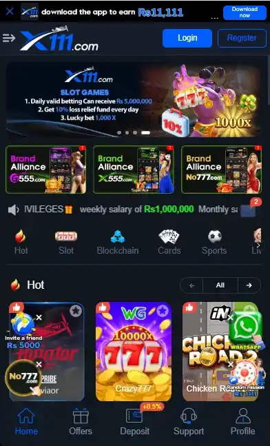 X111 Game Earning App